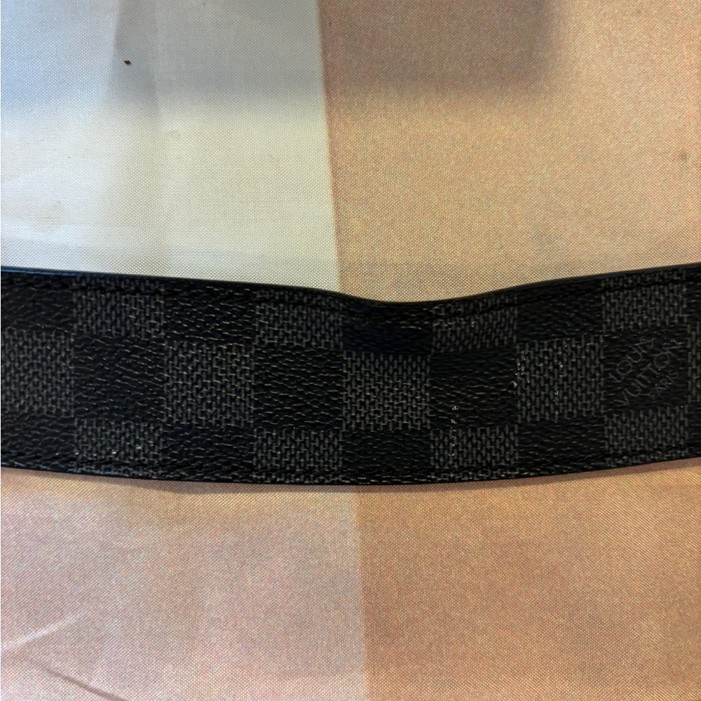 Louis Vuitton Black Checkered Belt - Picture 3 of 3